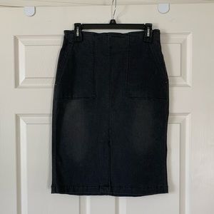 NWT aloves a pencil denim black skirt size M